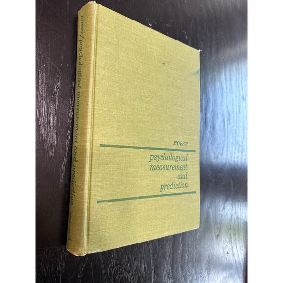 Psychological Measurements & predictions- Horst-green with notes- 1966- used - Picture 1 of 7